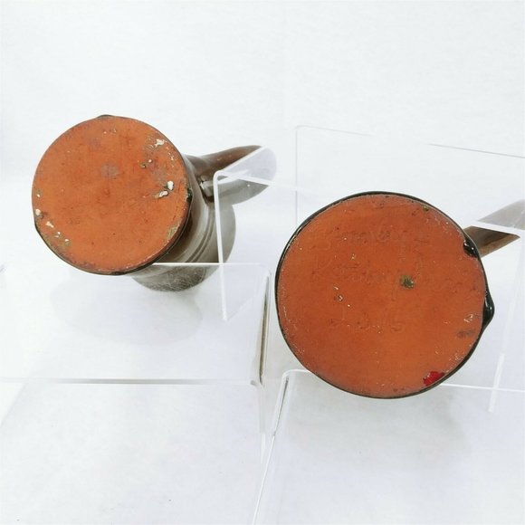 Mugs Pottery Bluebirds Artisan Handmade Signed Dated Set of 2 Different Sizes - Picture 5 of 8